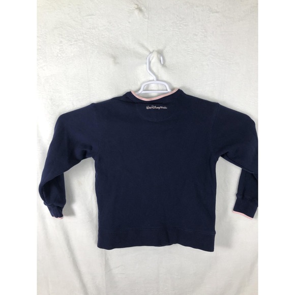 Disney Mickey Mouse Sweatshirt Adult Small Navy Blue Crewneck Graphic Pullover - Picture 2 of 8